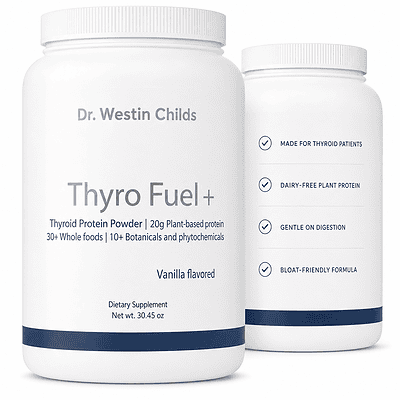 thyro fuel plant protein powder for thyroid patients vegan vanilla