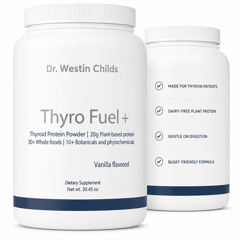 thyro fuel plant protein powder for thyroid patients vegan vanilla