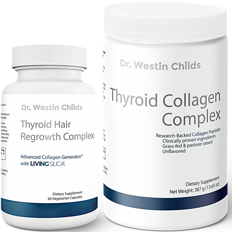 thyroid beauty bundle, 2 supplements to prevent thyroid related aging and improve hair, skin, and nails
