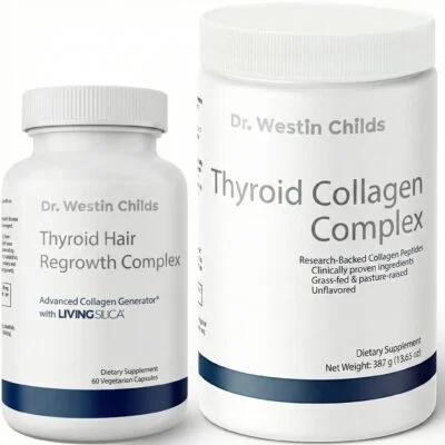 thyroid beauty bundle, 2 supplements to prevent thyroid related aging and improve hair, skin, and nails updated