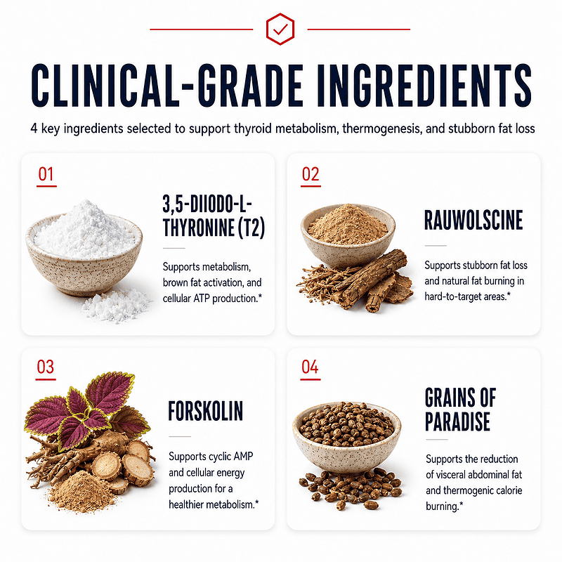 thyroid fat burner has clinical grade ingredients to help with stubborn weight and belly fat