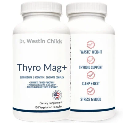 thyro mag + thyroid magnesium supplement for thyroid patients with sucrosomial ozonated and glycinate chelate