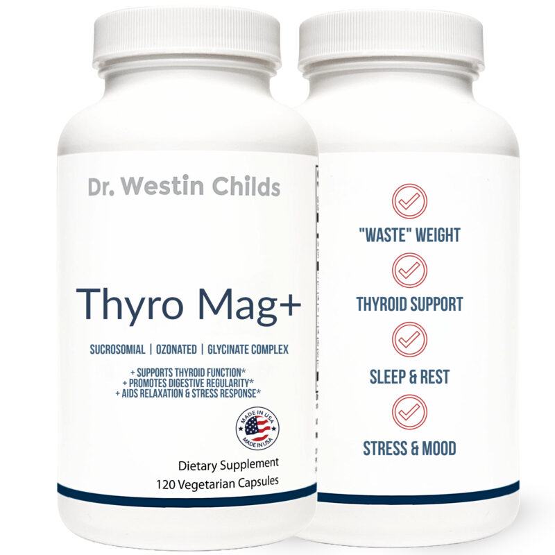 thyro mag + thyroid magnesium supplement for thyroid patients with sucrosomial ozonated and glycinate chelate