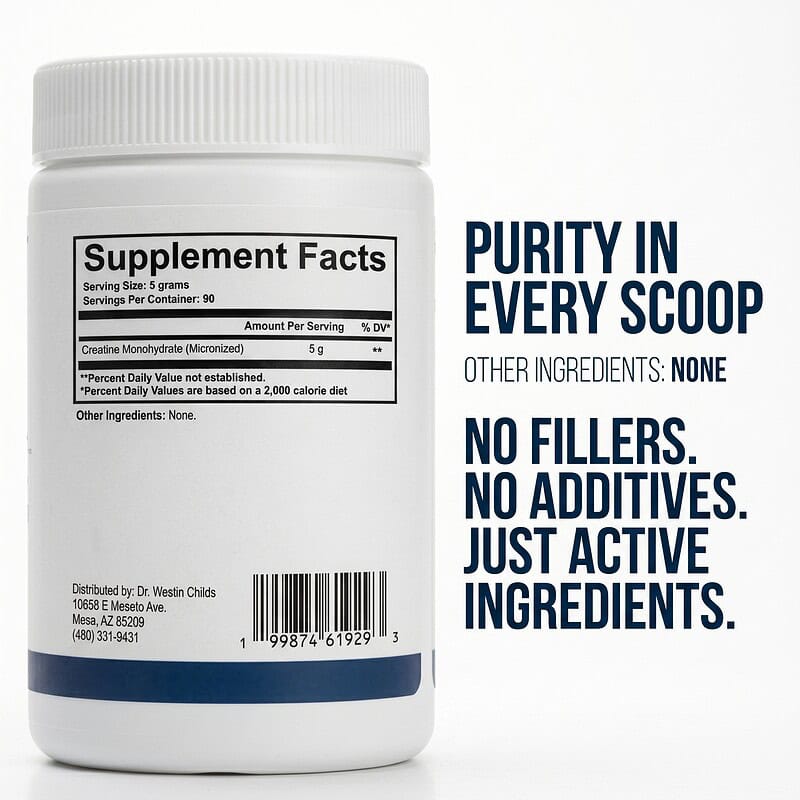 purity in every scoop of thyroid creatine with no inactive ingredients