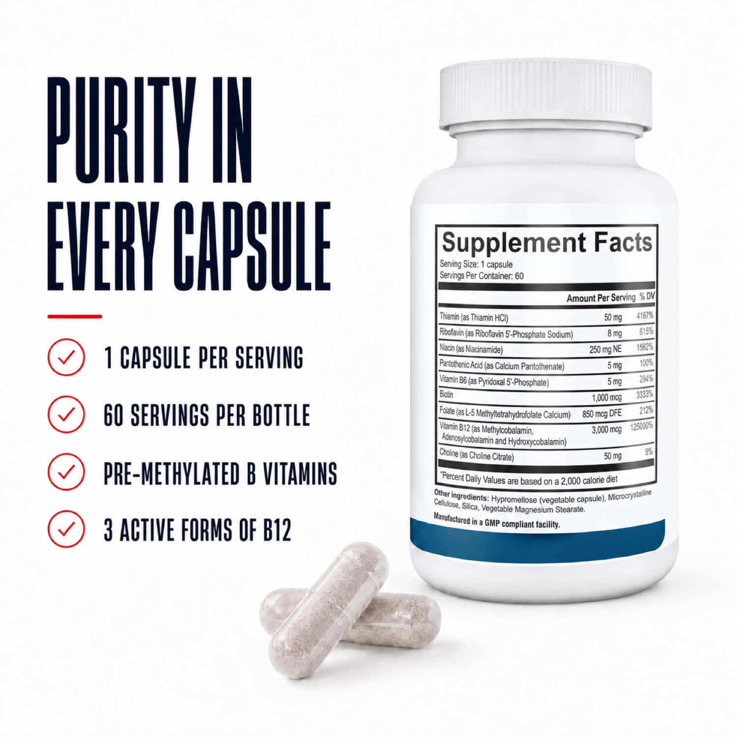 Thyroid B Complex supplement facts panel