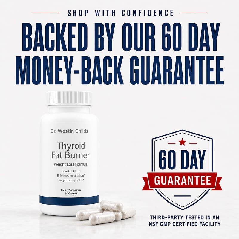 Thyroid Fat Burner is backed by a 60 day money-back guarantee and is third-party tested in an NSF GMP certified facility